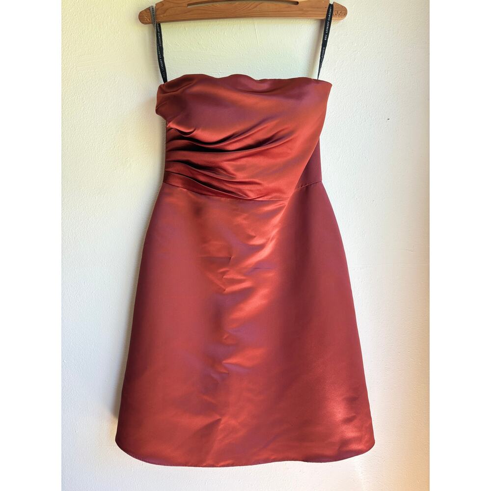 Bill Levkoff Classics Womens Strapless‎ Party Dress Fit & Flare Cinnamon Size 8